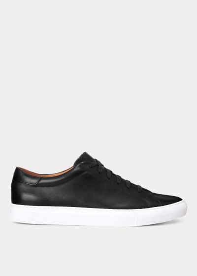 Zapatillas Polo Ralph Lauren Hombre Negros - Jermain Leather - WHLTA5467